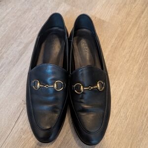 Gucci Black Leather Loafers
